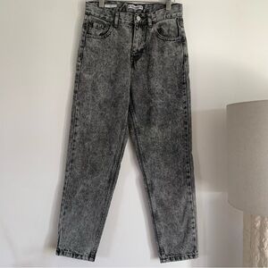 Pull&Bear Washed Black Ankle Jeans